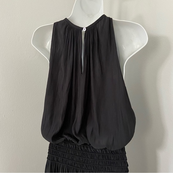 Ramy Brook Audrey Crinkle Blouson Midi Dress size Large - Picture 9 of 11